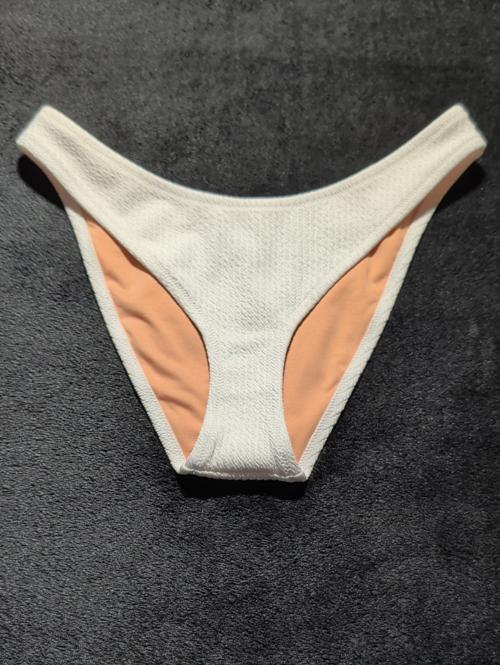 J. Crew Textured Curved Waist Cheeky Bikini Bottom